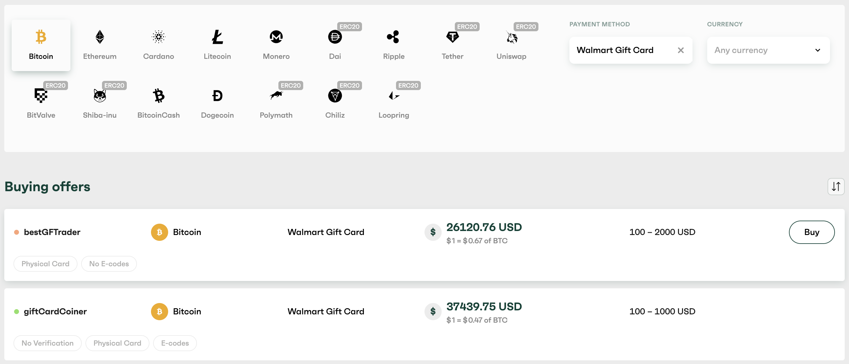 Can i buy online bitcoin in walmart